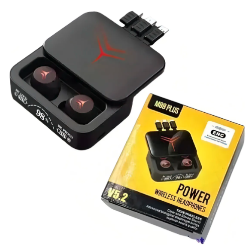 M88 Plus - Audífonos Inalámbricos con powerbank 2.000 mAh