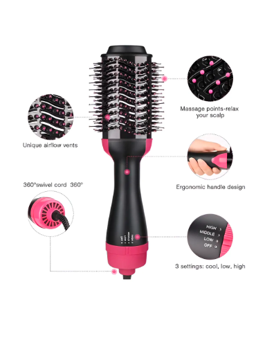 One Step Pro™ - Alisadora 3 en 1 - Peina, Seca y Alisa