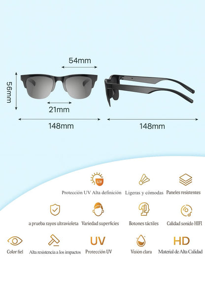 VisionTech F-06 - Gafas Inalámbricas Inteligentes Tactil